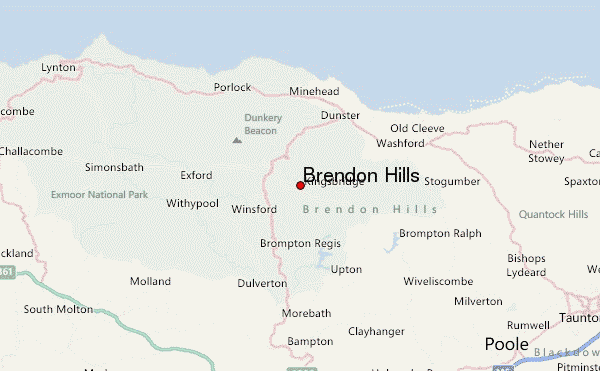 Brendon Hills Location Map