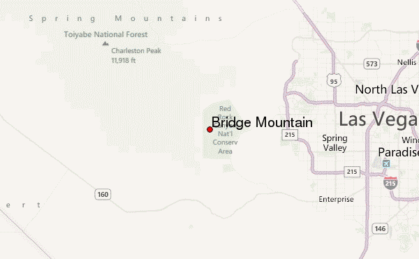 Bridge Mountain Location Map