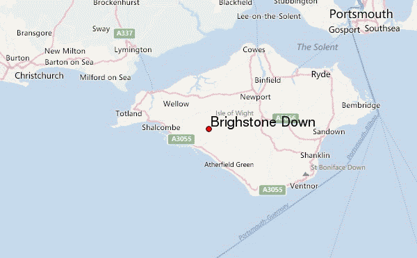 Brighstone Down (Isle of Wight) Location Map