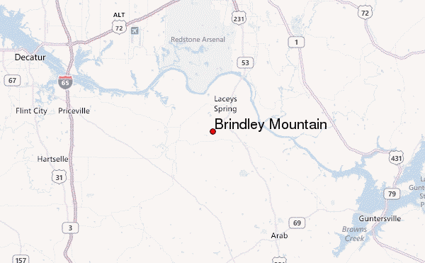 Brindley Mountain Location Map