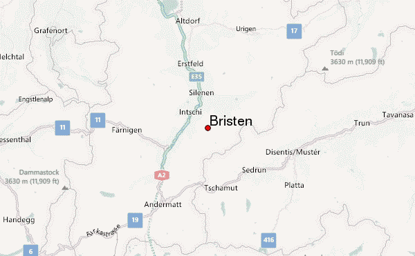 Bristen Location Map