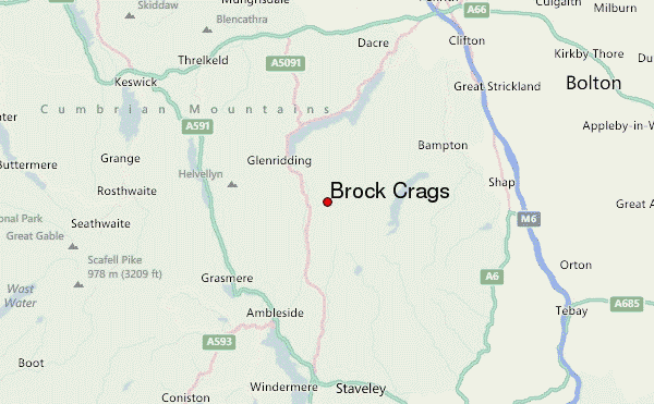 Brock Crags Location Map