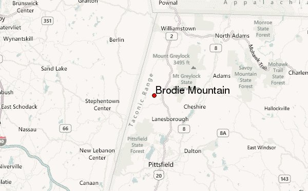 Brodie Mountain Location Map