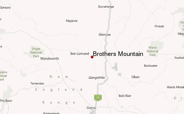 Brothers Mountain Location Map