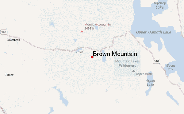 Brown Mountain Location Map