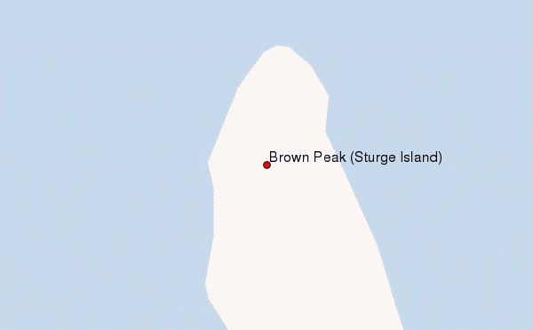 Brown Peak (Sturge Island) Location Map