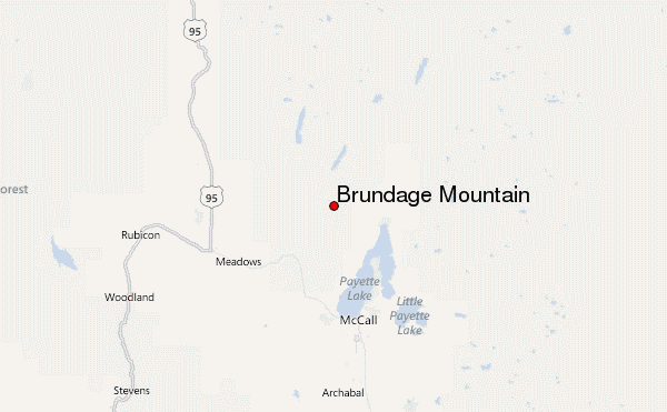 Brundage Mountain Location Map