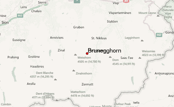 Brunegghorn Location Map