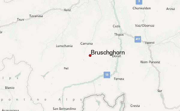 Bruschghorn Location Map