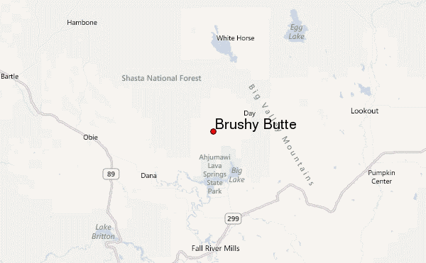 Brushy Butte Location Map