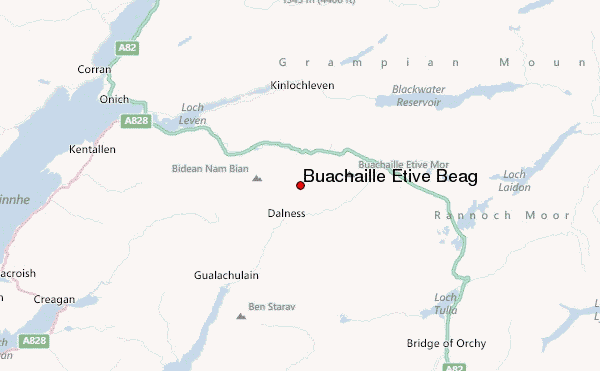 Buachaille Etive Beag Location Map