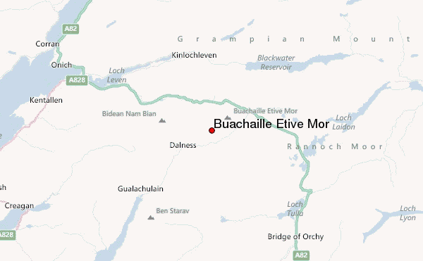 Buachaille Etive Mor Location Map