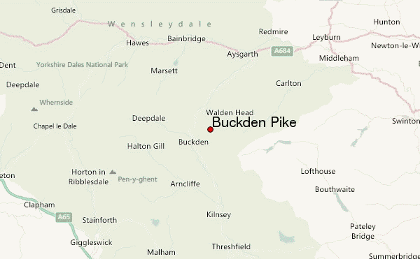 Buckden Pike Location Map