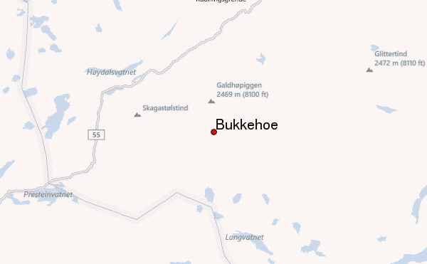 Bukkehøe Location Map