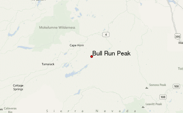 Bull Run Peak Location Map