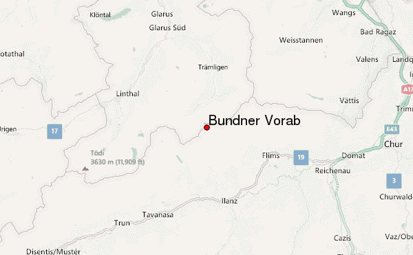 Bündner Vorab Location Map