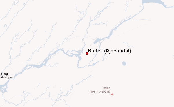 Búrfell (Þjórsárdal) Location Map