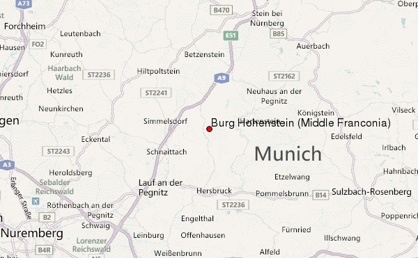 Burg Hohenstein (Middle Franconia) Location Map