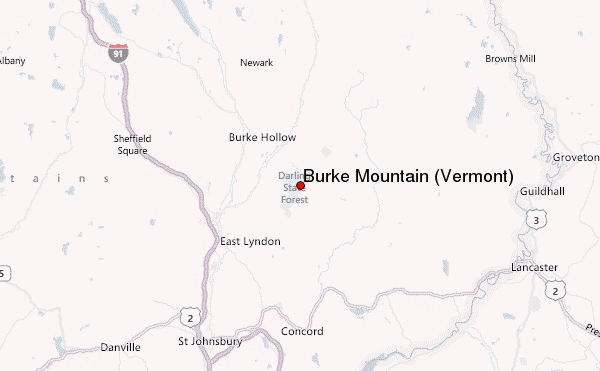 Burke Mountain (Vermont) Location Map