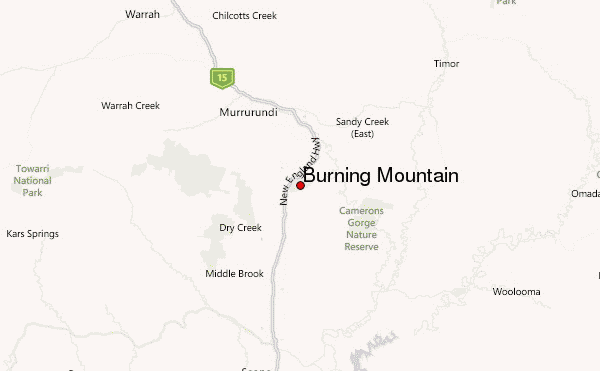 Burning Mountain Location Map