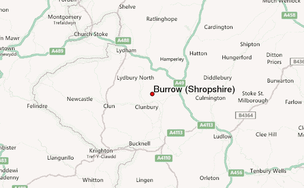 Burrow (Shropshire) Location Map