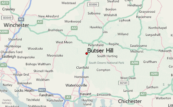 Butser Hill Location Map
