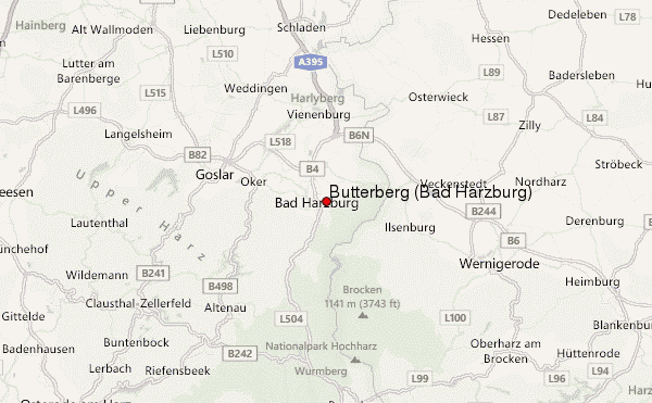 Butterberg (Bad Harzburg) Location Map
