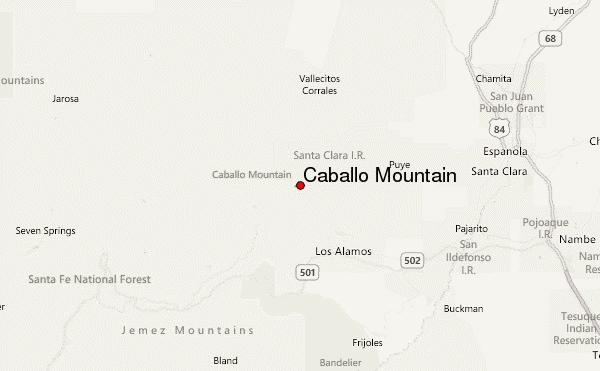 Caballo Mountain Location Map