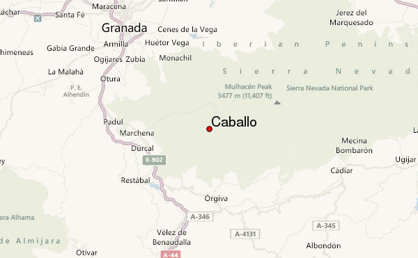 Caballo Location Map
