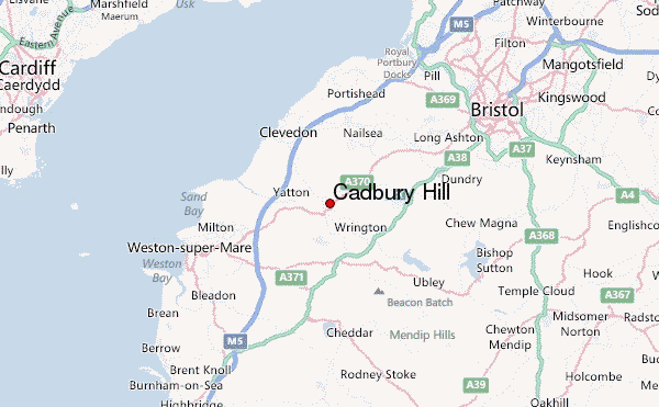 Cadbury Hill Location Map
