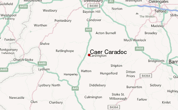 Caer Caradoc Location Map