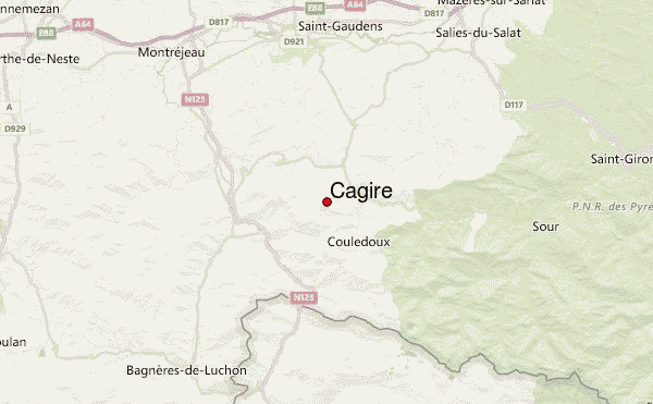 Cagire Location Map
