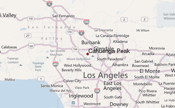 Cahuenga Peak Location Map