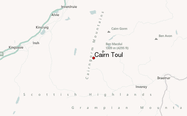 Cairn Toul Location Map