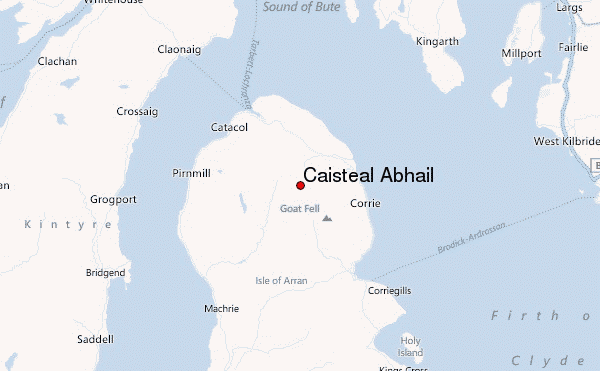 Caisteal Abhail Location Map
