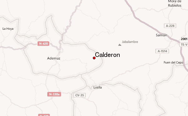 Calderón Location Map