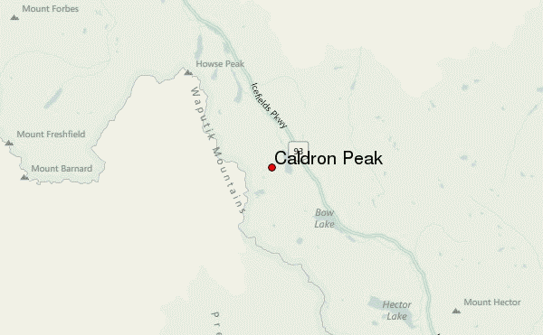 Caldron Peak Location Map