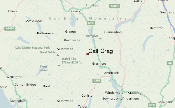 Calf Crag Location Map
