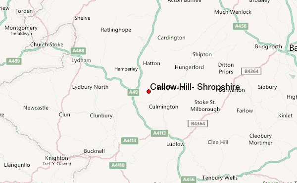 Callow Hill, Shropshire Location Map