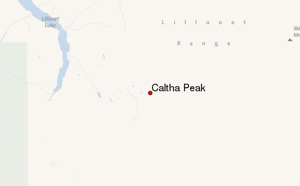 Caltha Peak Location Map