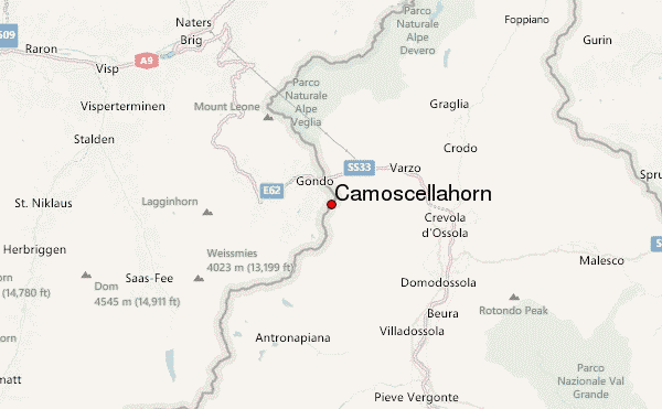 Camoscellahorn Location Map