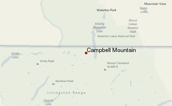 Campbell Mountain Location Map