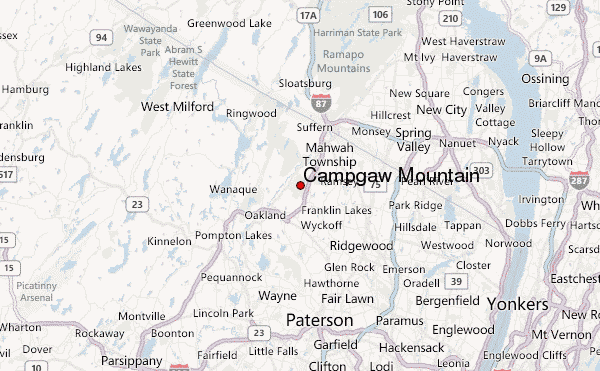 Campgaw Mountain Location Map