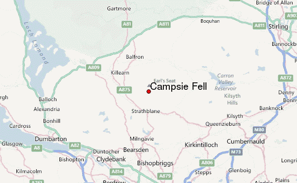 Campsie Fell Location Map