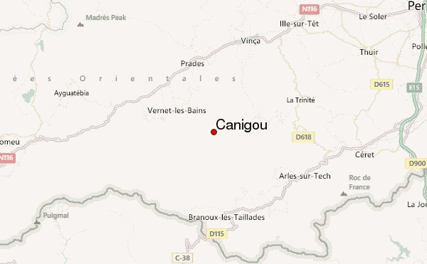 Canigou Location Map