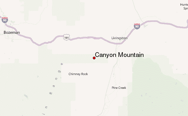 Canyon Mountain Location Map