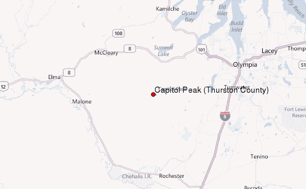 Capitol Peak (Thurston County) Location Map