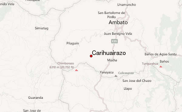 Carihuairazo Location Map