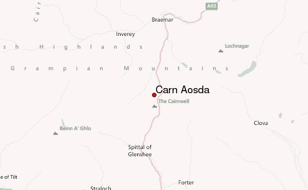 Càrn Aosda Location Map