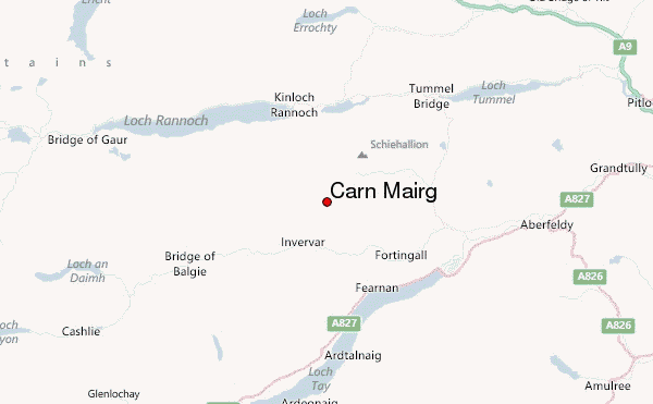 Càrn Mairg Location Map